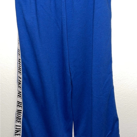 SHEIN Blue Kids Joggers with Motivational Side Stripe - Picture 4 of 4